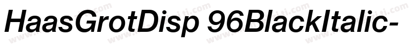 HaasGrotDisp 96BlackItalic字体转换